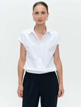Wilma blouse technical jersey | White