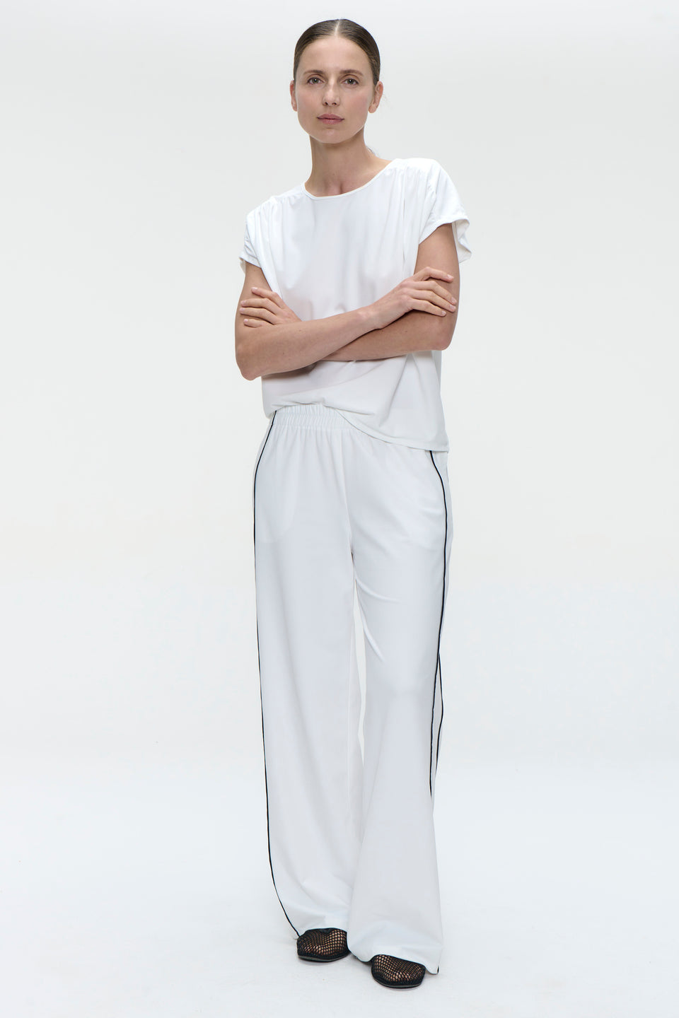 Vaya structure tech jersey pants | White