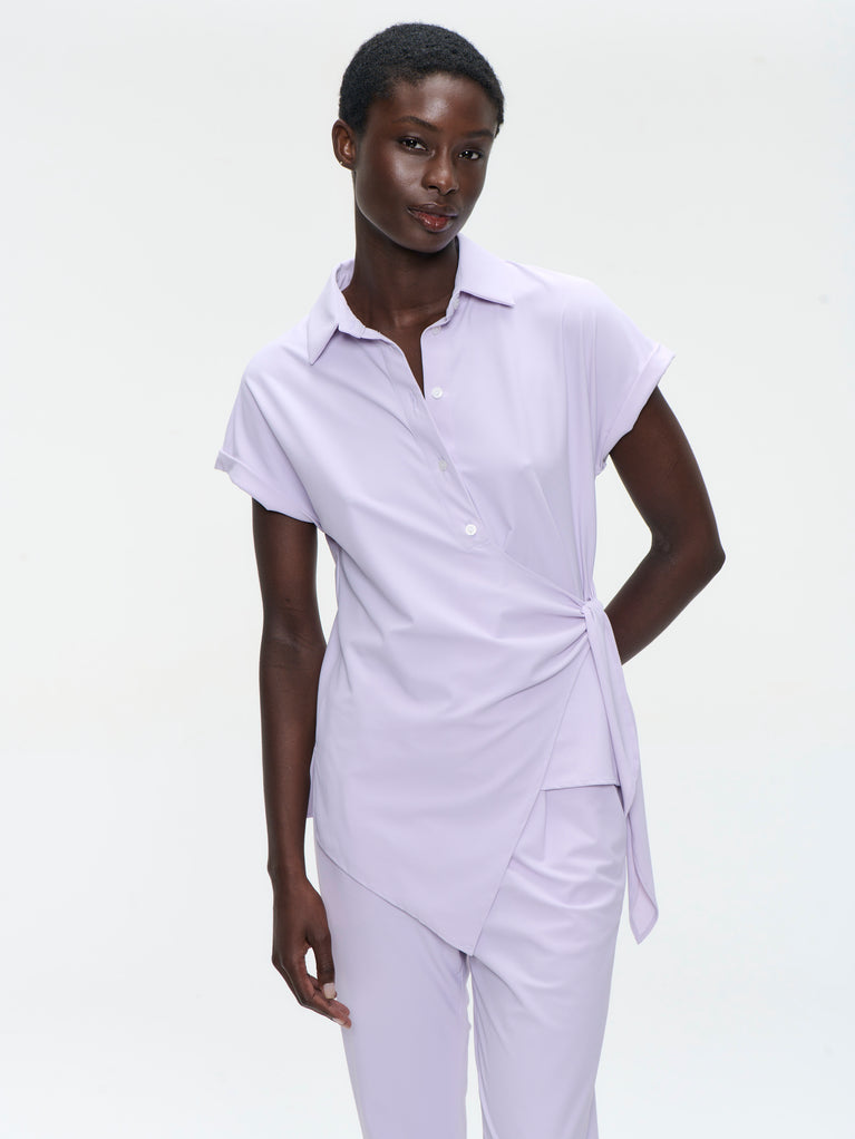 Aston blouse technical jersey | Lila