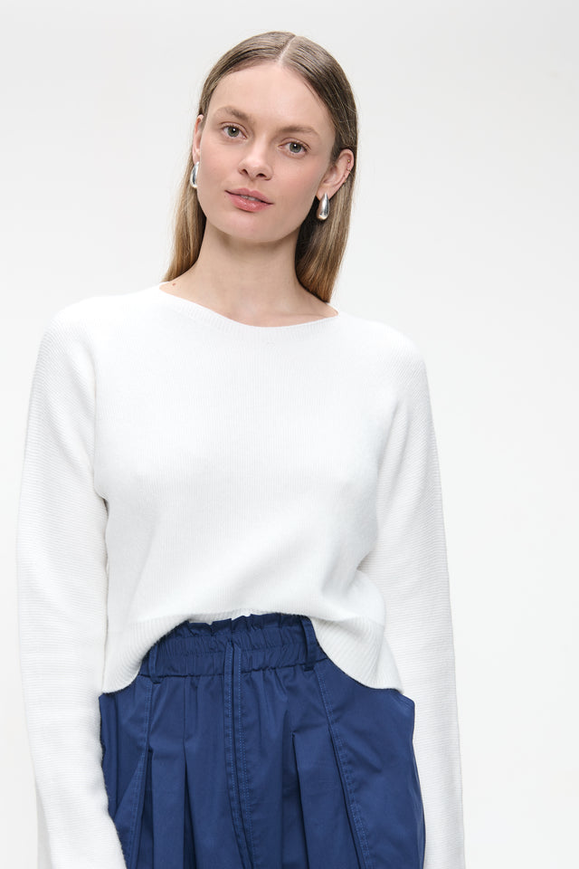 Pullover seamless viscose NB2167 | Ecru