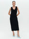 Romana dress technical jersey long | Black