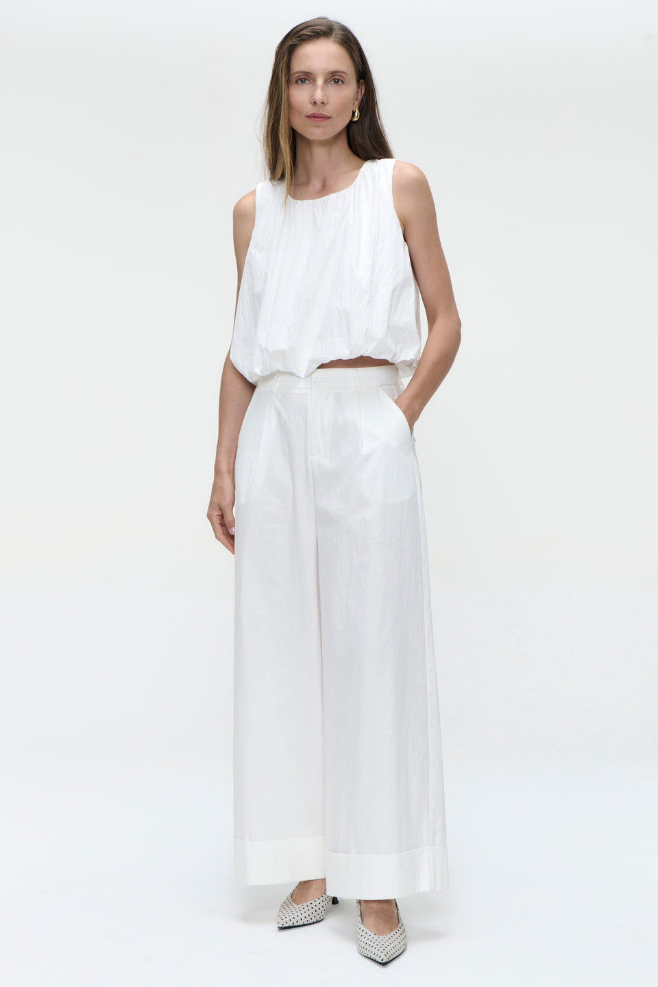 Mura cotton pants | White
