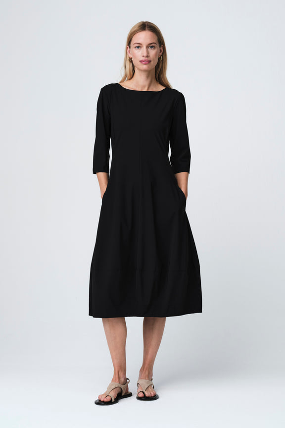 Asola dress technical jersey | Black