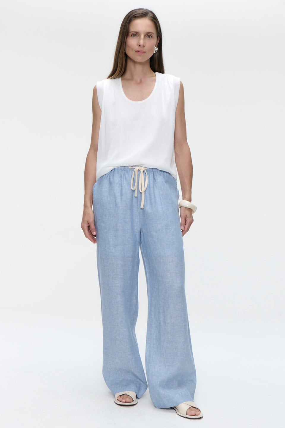 Gigia viscose cotton top | Off White
