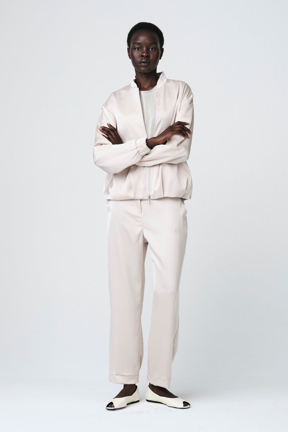 Ripasso saten bomber jacket | Perla