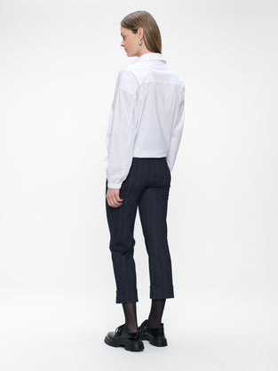 Aneta cotton poplin blouse | White