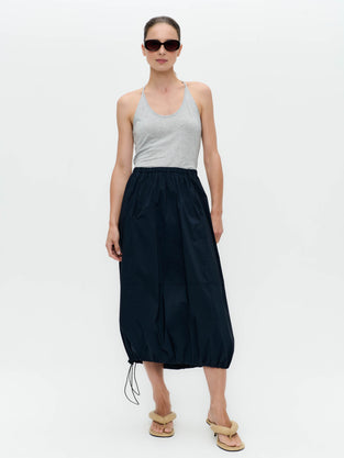 Maud cotton poplin skirt | Blue