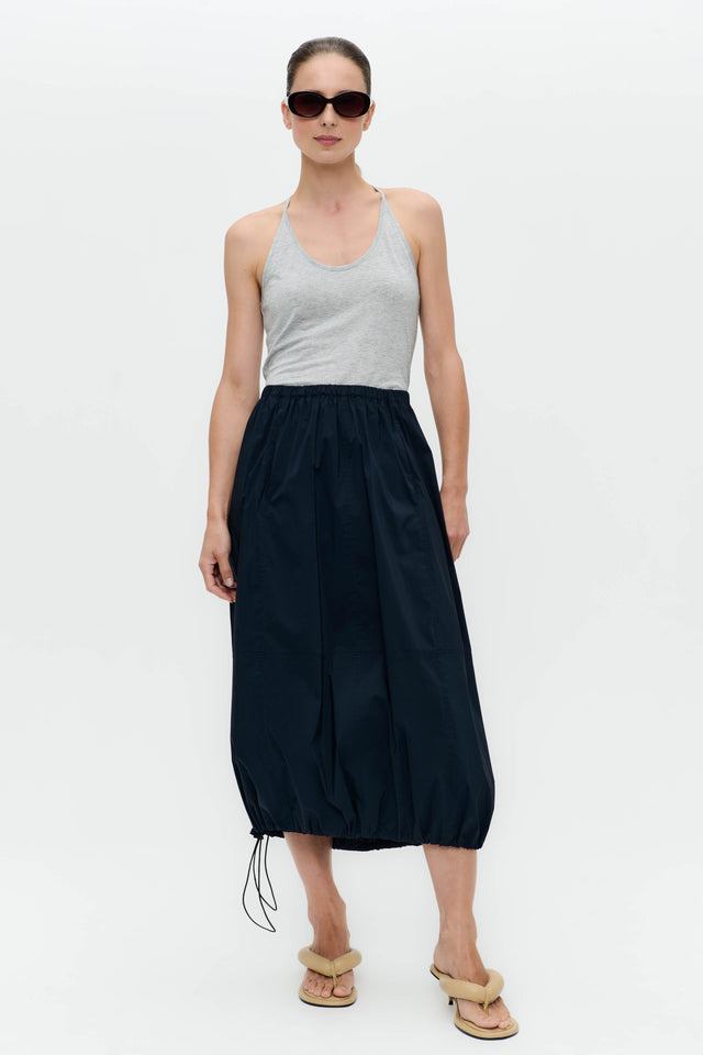 Maud cotton poplin skirt | Blue