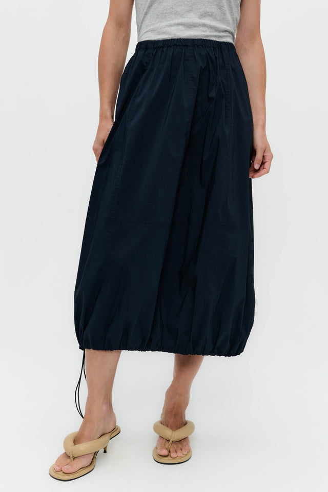 Maud cotton poplin skirt | Blue