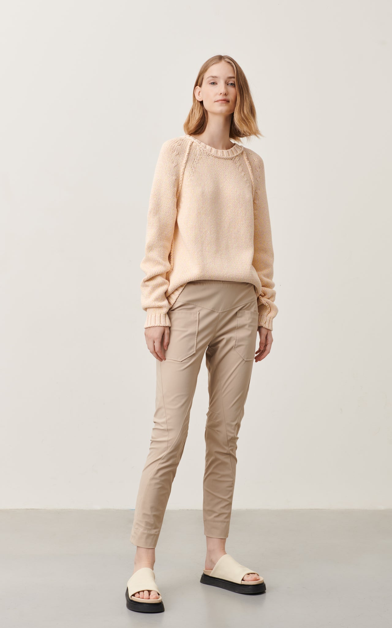 Lena eco-leather pants | Light Blue