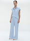 Wilma structure tech jersay blouse | Light Blue