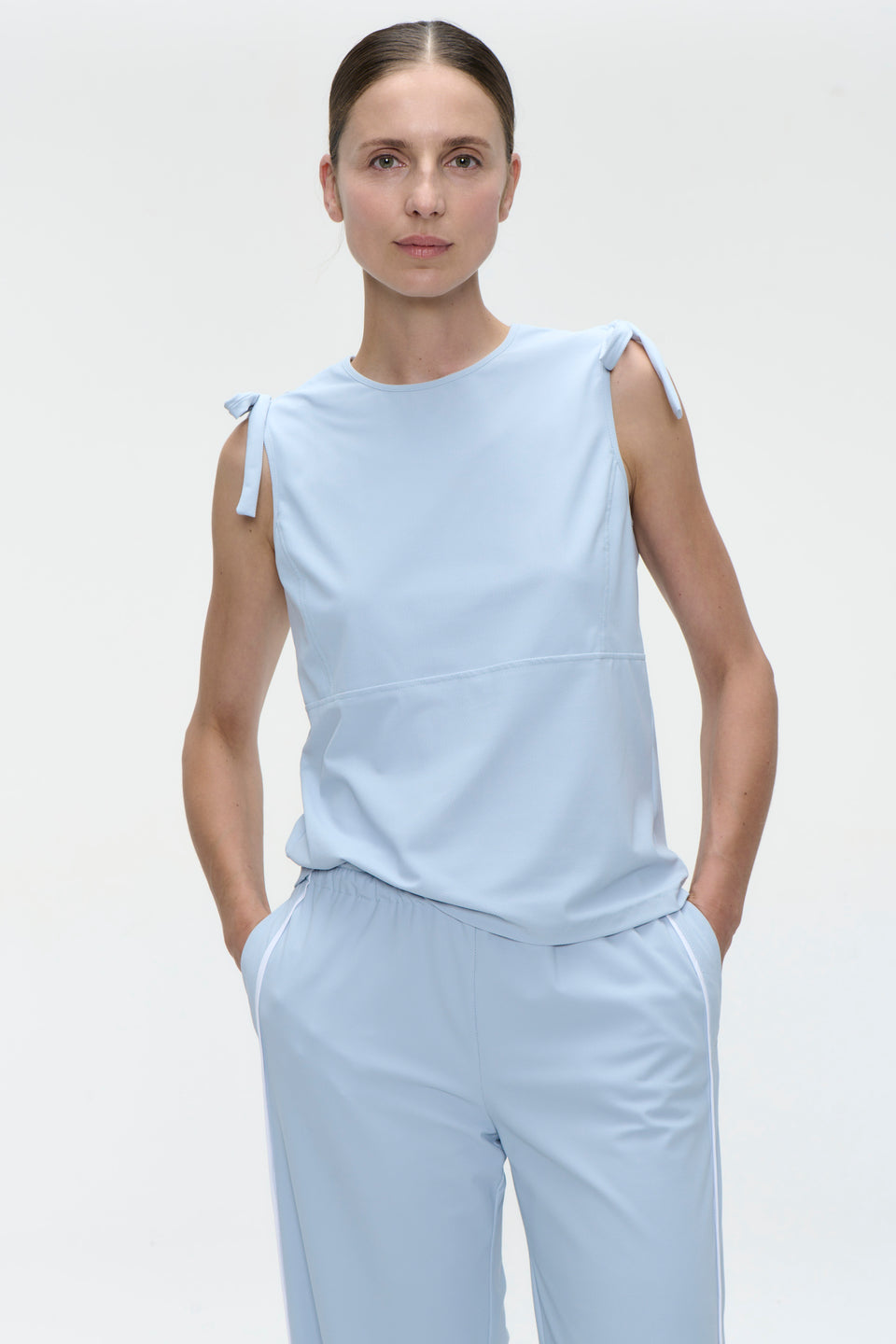 Ariane structure tech jersey top | Light Blue