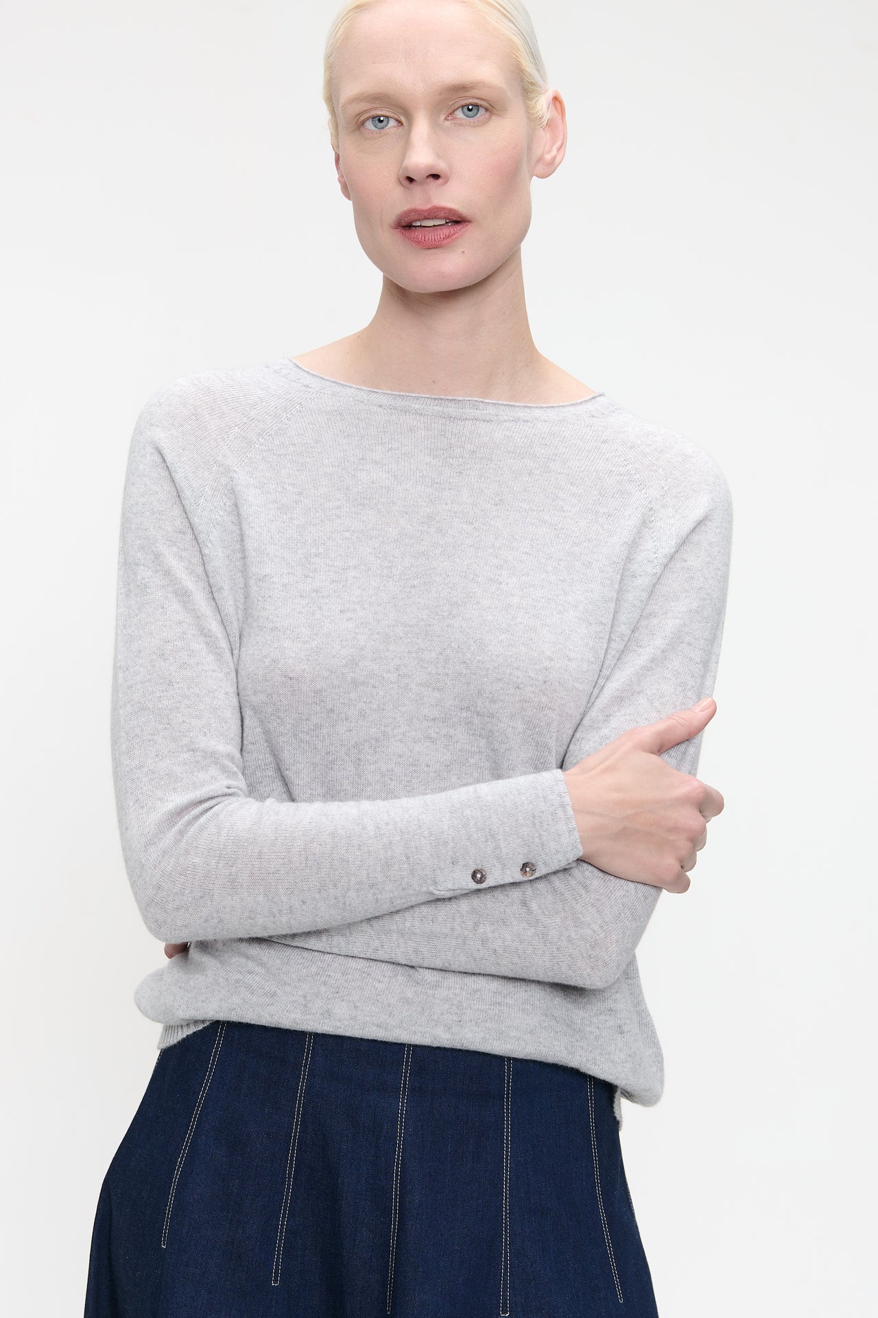 Pullover Cashmere blend 2480 | Light Grey