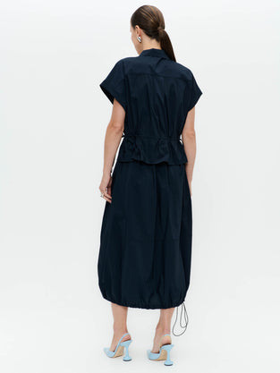 Paola polplin jacket blouse | Blue