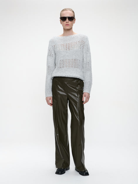 Shiny Pullover 1034 | Light Grey