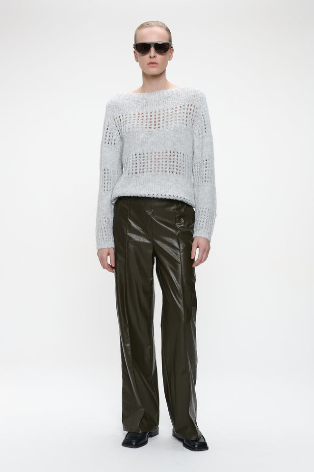 Shiny Pullover 1034 | Light Grey