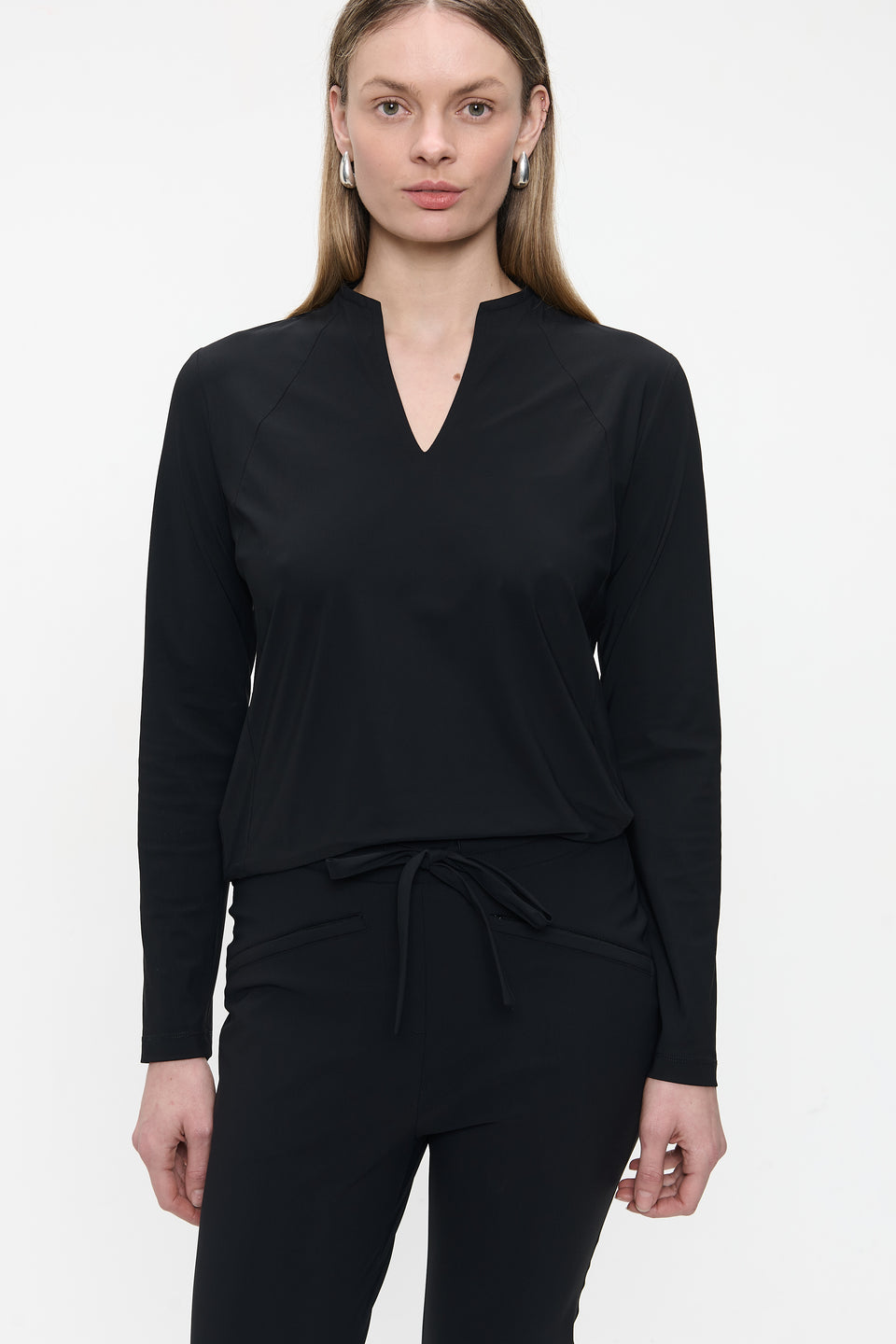 Andrea top LS technical jersey | Black