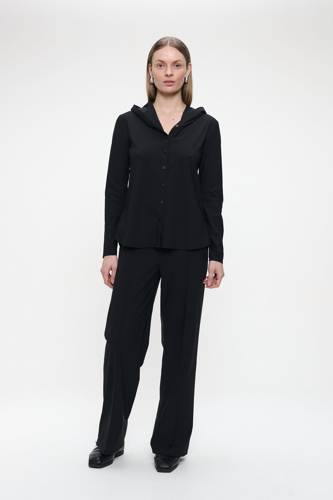 Veronica blouse technical jersey | Black