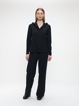 Veronica blouse technical jersey | Black