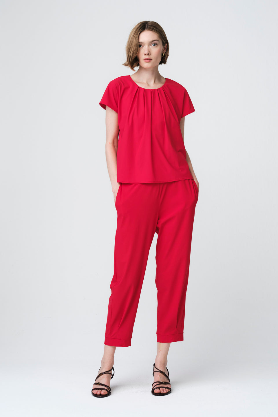 Terry top technical jersey | Red
