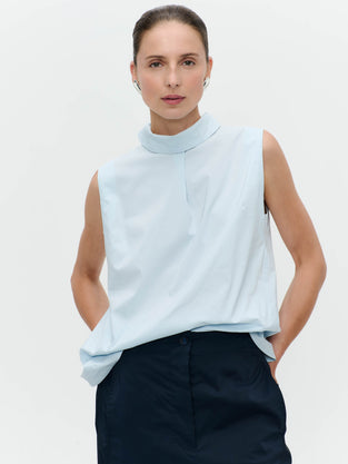 Dolche vitas poplin top | Light Blue
