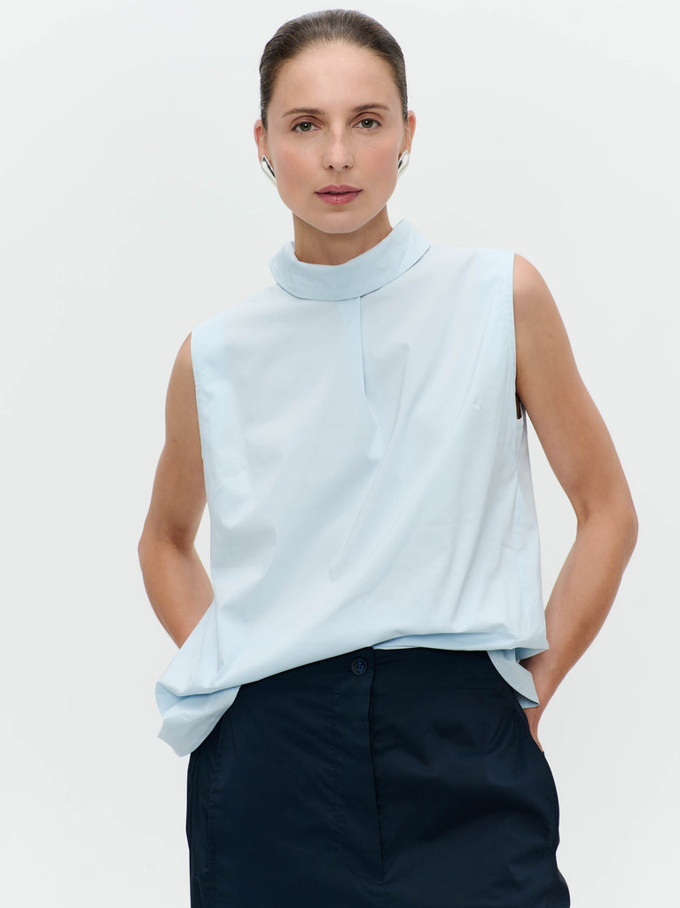 Dolche vitas poplin top | Light Blue