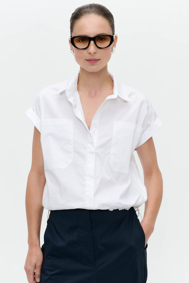 Renate poplin blouse | White