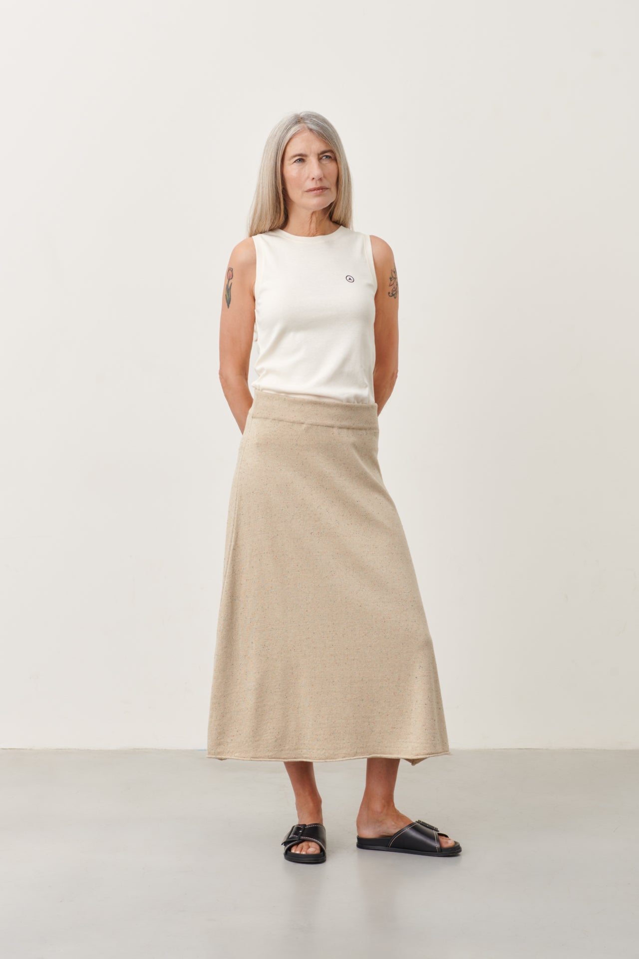 Skirt Holli | Beige Melange