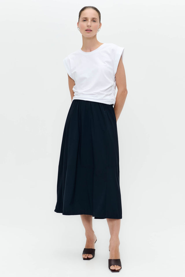 Maud strech technical jersey skirt | Blue