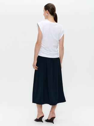 Maud strech technical jersey skirt | Blue