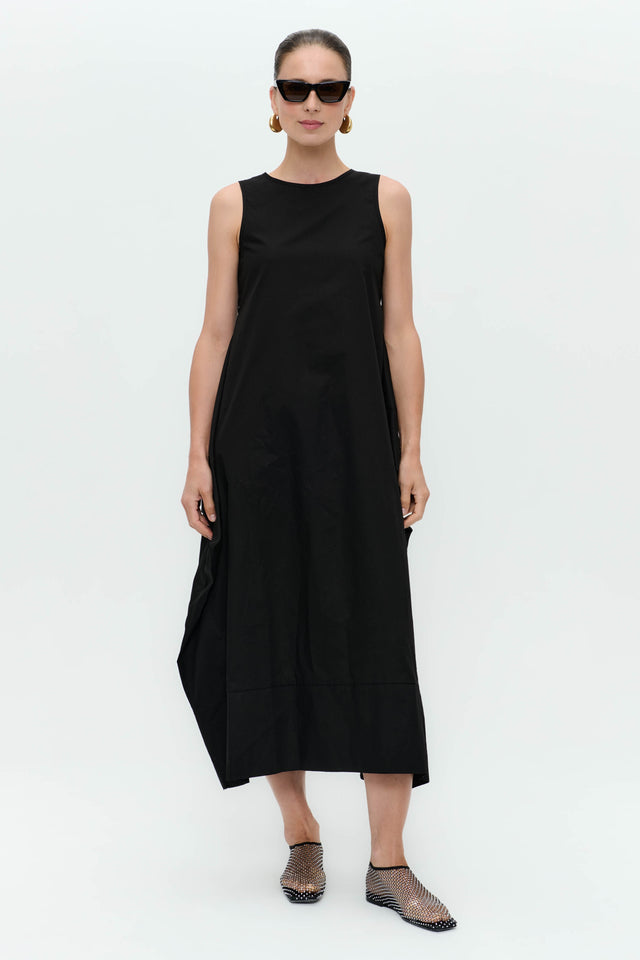Poplin dress T747 | Black