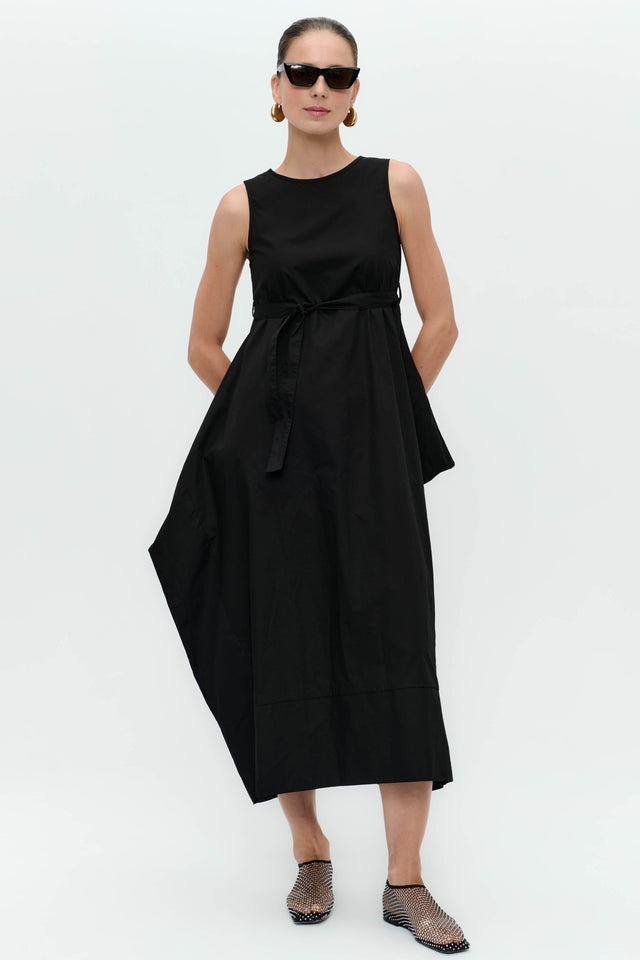 Poplin dress T747 | Black
