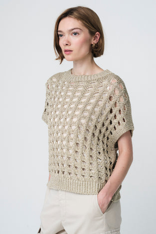 Viscose gold Vest E26071 | Gold