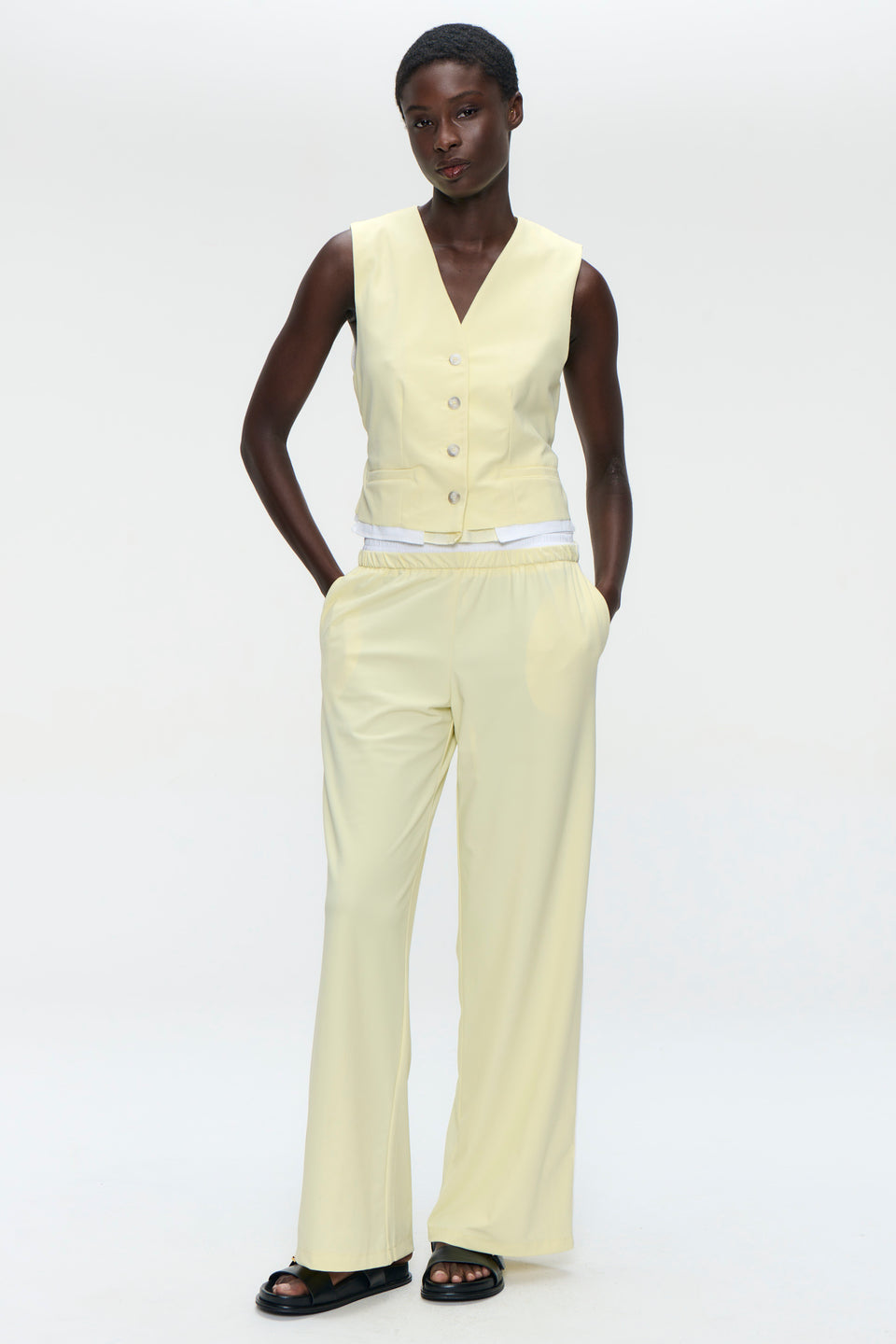 Kay structure tech jersey vest | Yellow