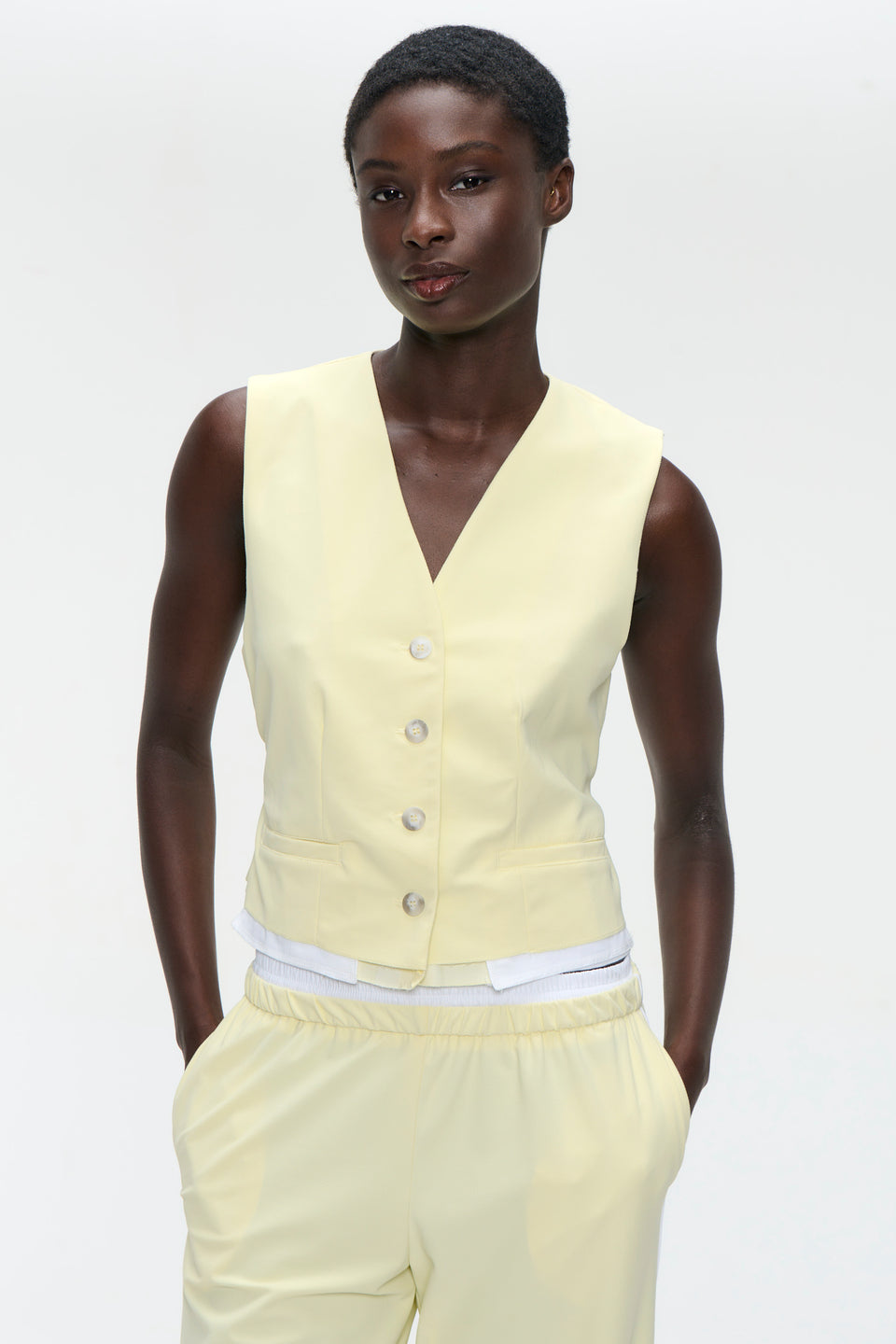 Kay structure tech jersey vest | Yellow