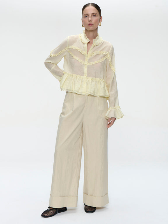 Netty bohemian style Blouse | Yellow