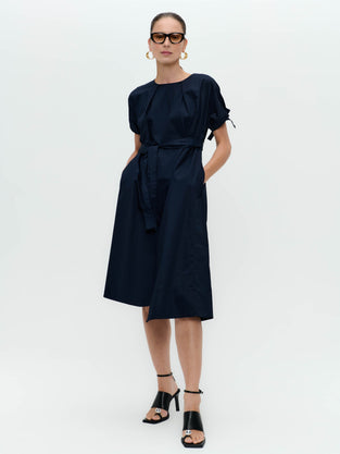Dress cotton blend | Dark Blue