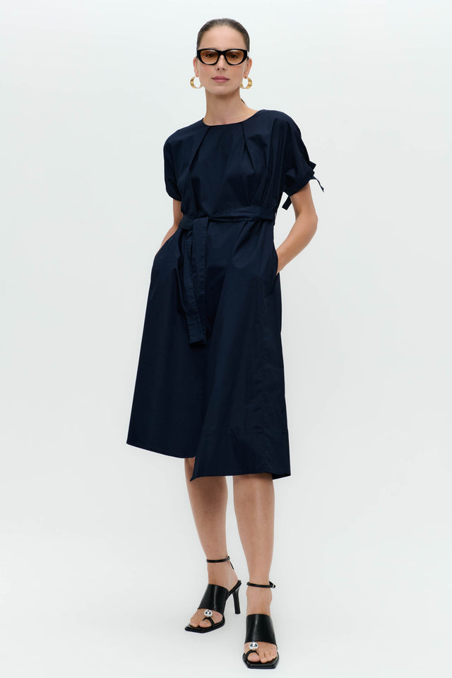 Dress cotton blend | Dark Blue