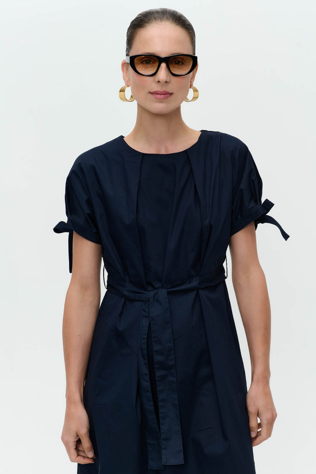 Dress cotton blend | Dark Blue