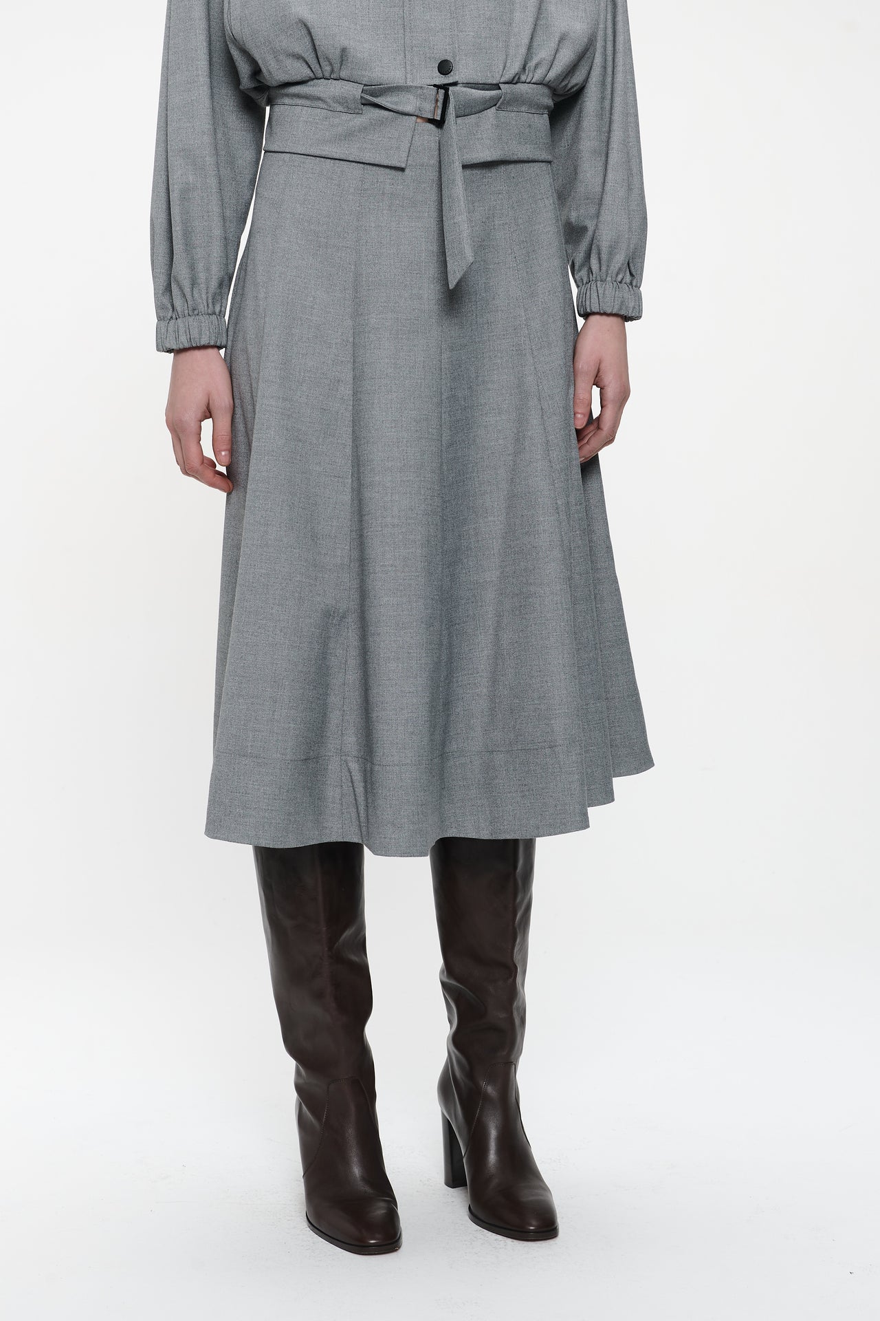 Mishele viscose skirt | Light grey
