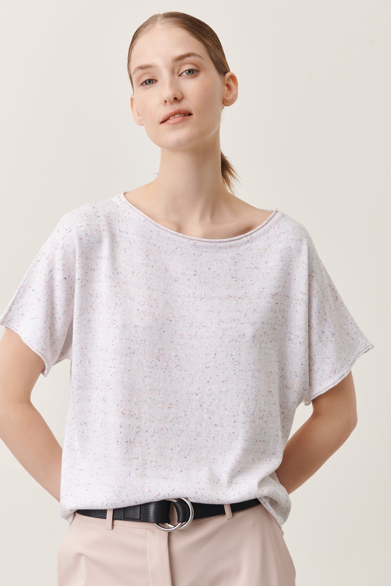 Clay PU top | White Melange