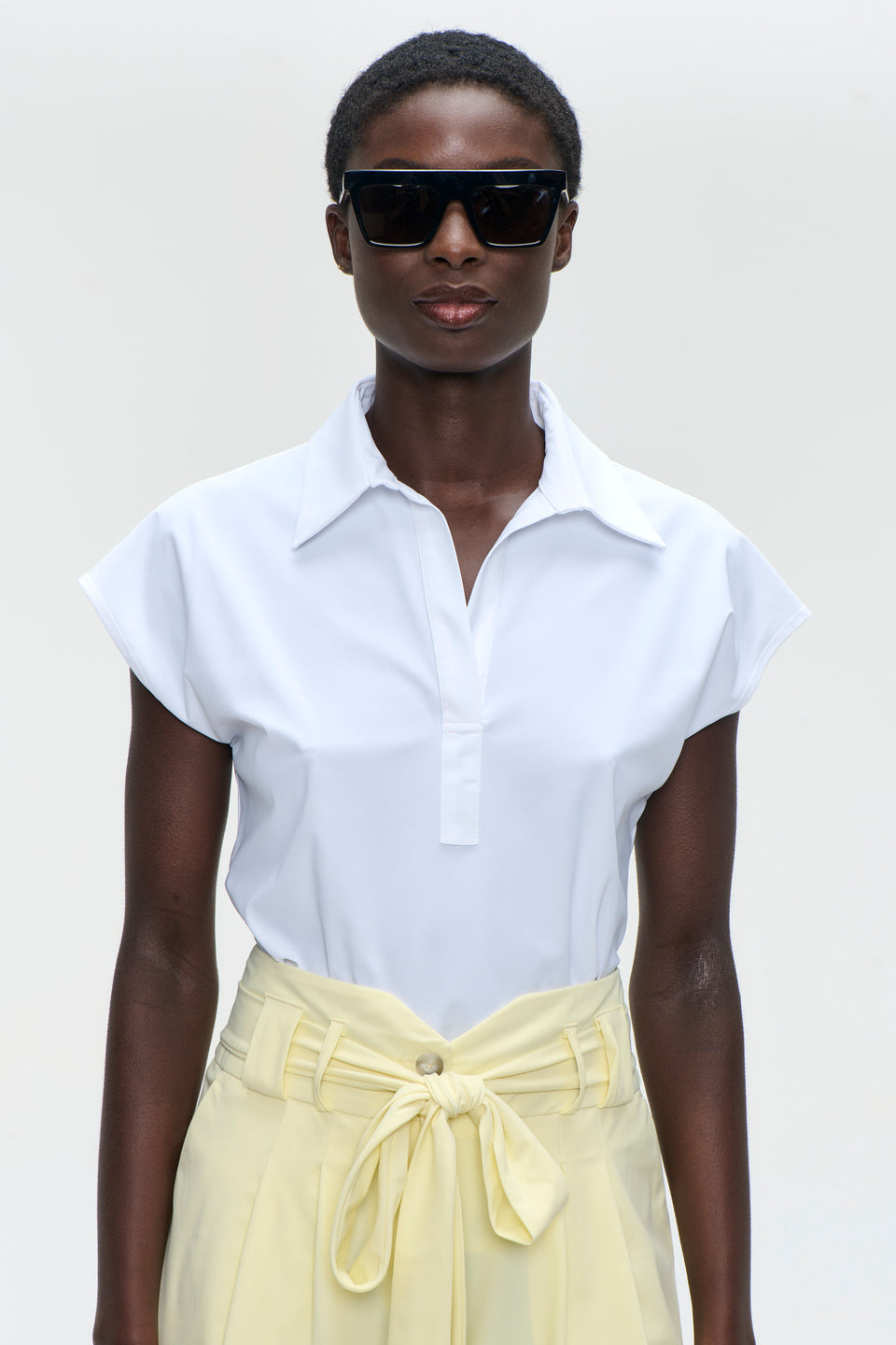 Kitty top technical jersey | White