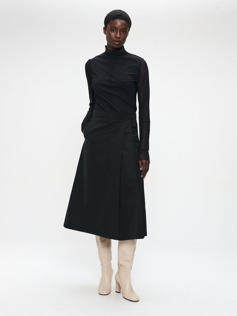 Alissa taffeta skirt | Black