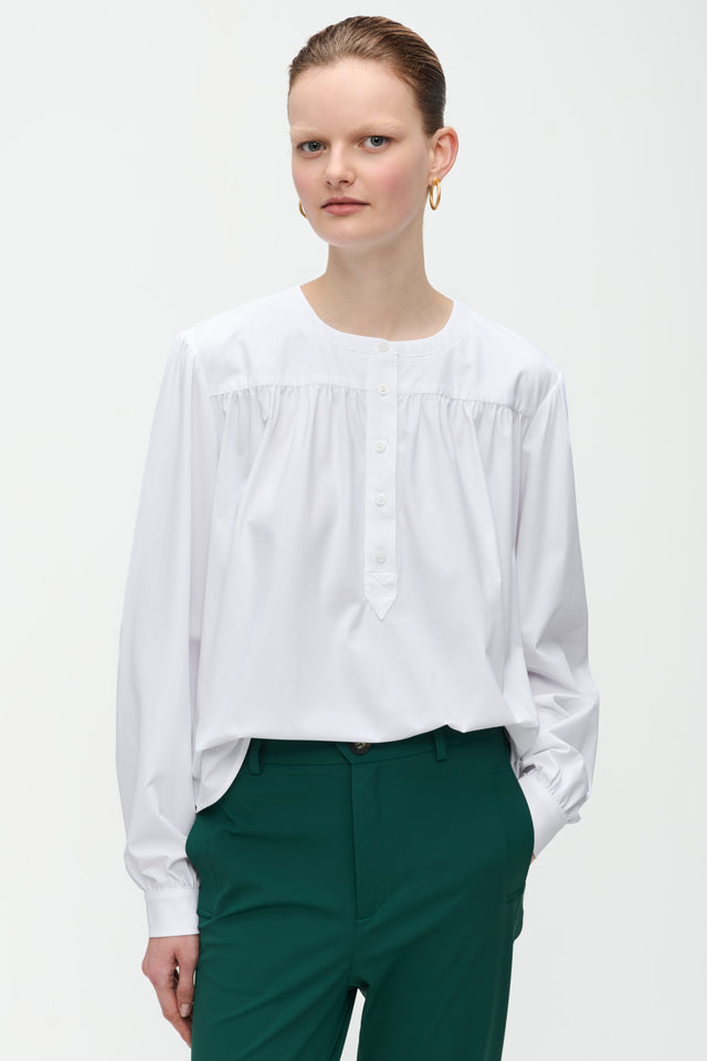 Semira Blouse Technical Jersey | White