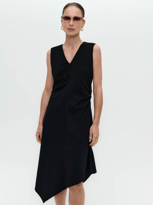 Annet dress technical jersey | Black