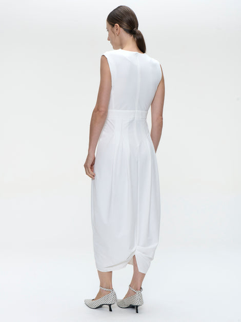 Jackie dress technical jersey | White