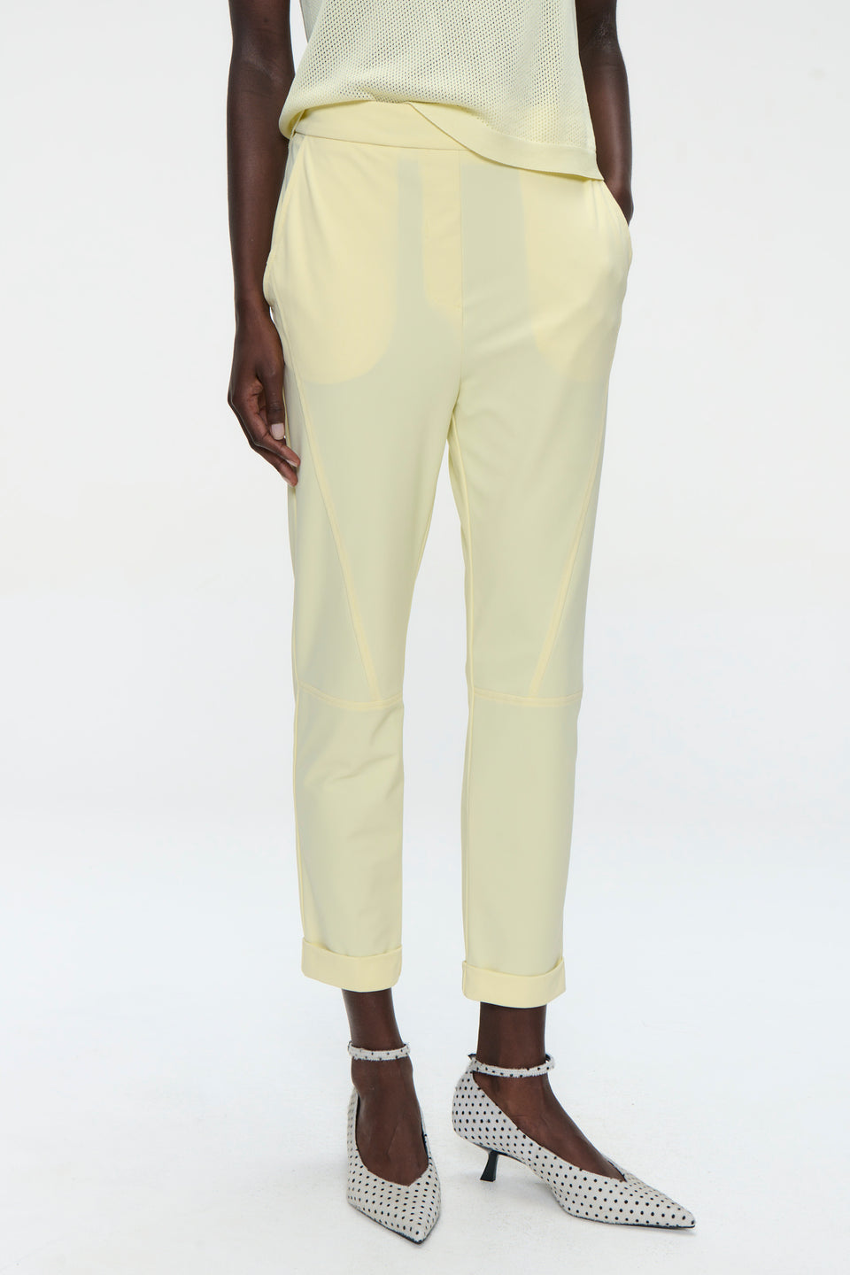Timelia pants technical jersey | Yellow