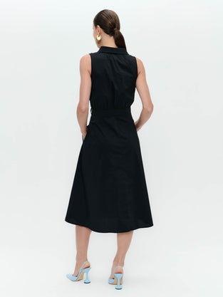Anita poplin dress | Black