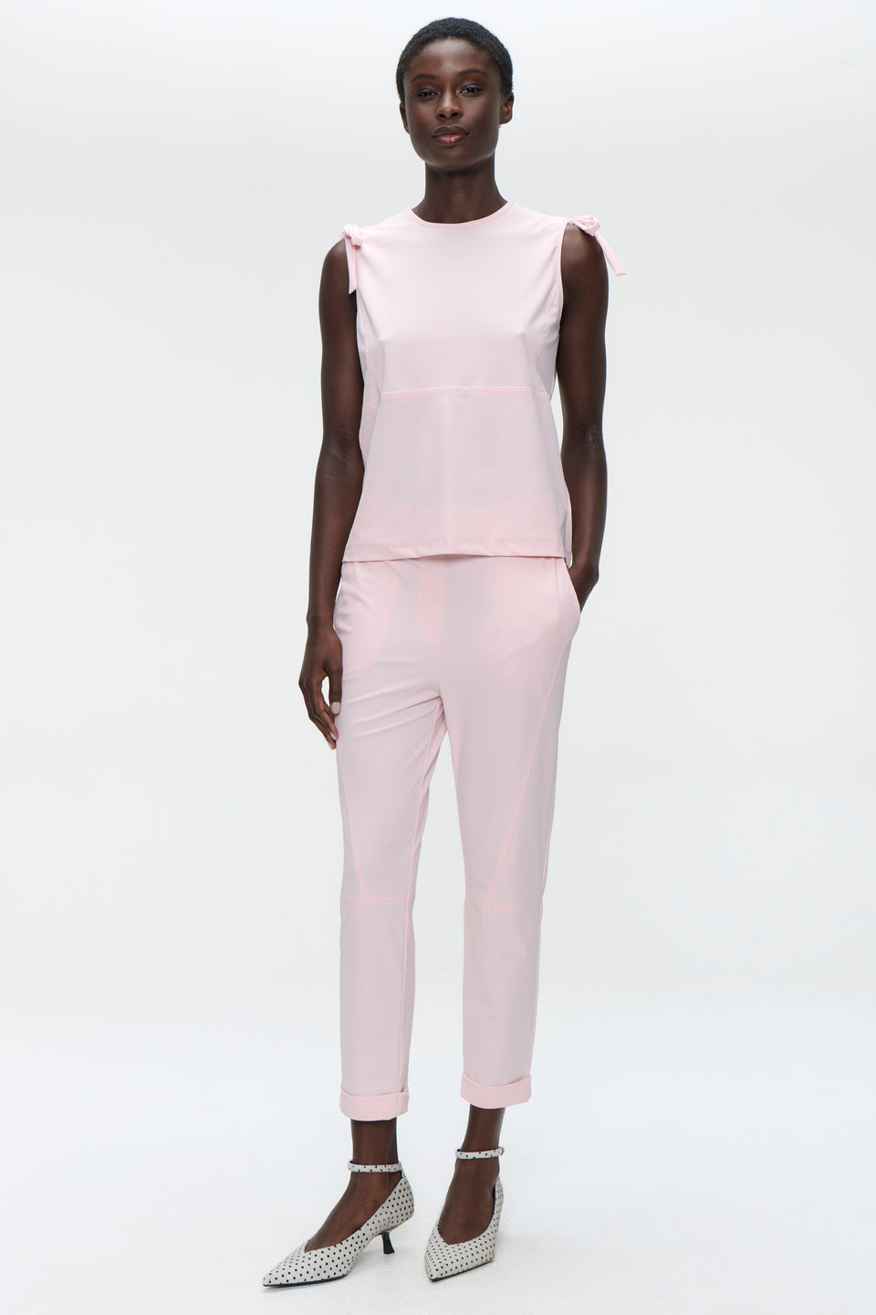 Ariane structure tech jersey top | Pink