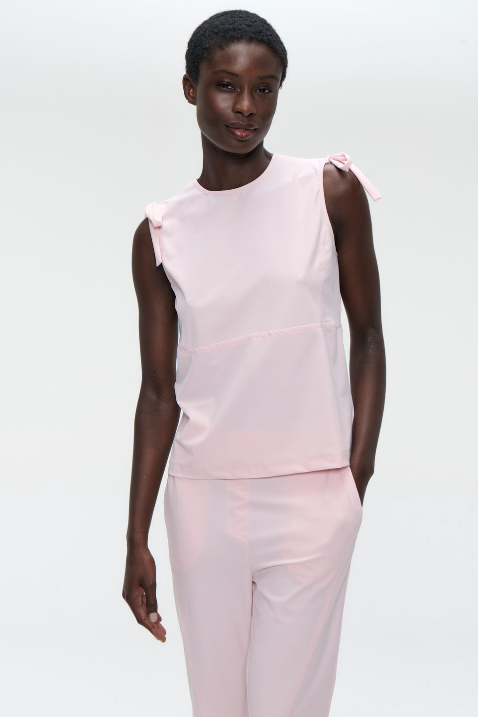 Ariane structure tech jersey top | Pink